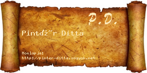 Pintér Ditta névjegykártya
